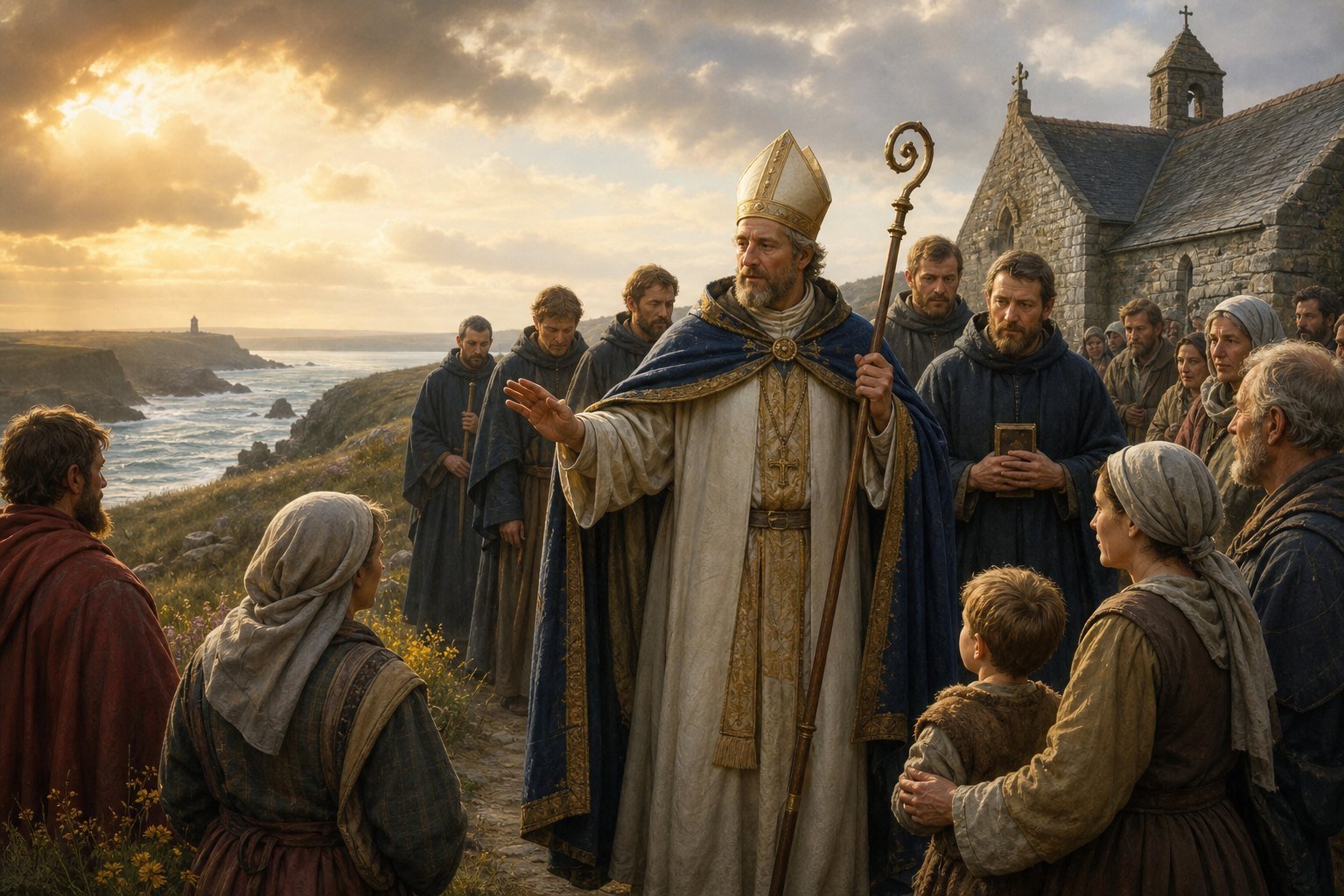 Saint Samson de Dol bénissant un village breton